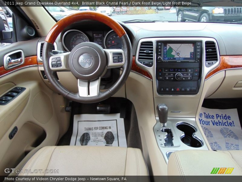 Brilliant Black Crystal Pearl / Dark Frost Beige/Light Frost Beige 2011 Jeep Grand Cherokee Overland 4x4