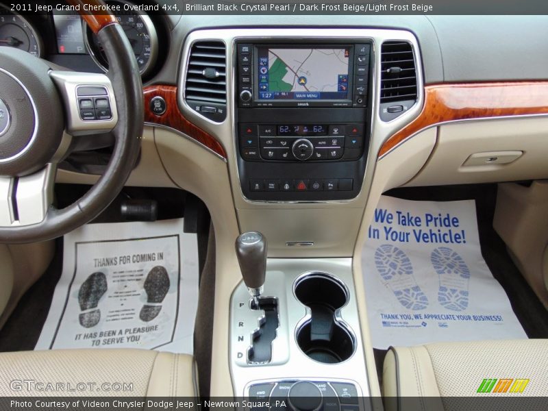 Brilliant Black Crystal Pearl / Dark Frost Beige/Light Frost Beige 2011 Jeep Grand Cherokee Overland 4x4