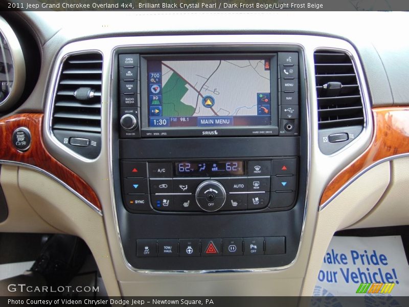 Brilliant Black Crystal Pearl / Dark Frost Beige/Light Frost Beige 2011 Jeep Grand Cherokee Overland 4x4
