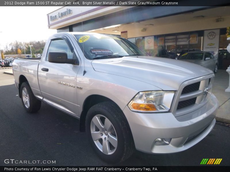 Bright Silver Metallic / Dark Slate Gray/Medium Graystone 2012 Dodge Ram 1500 ST Regular Cab 4x4