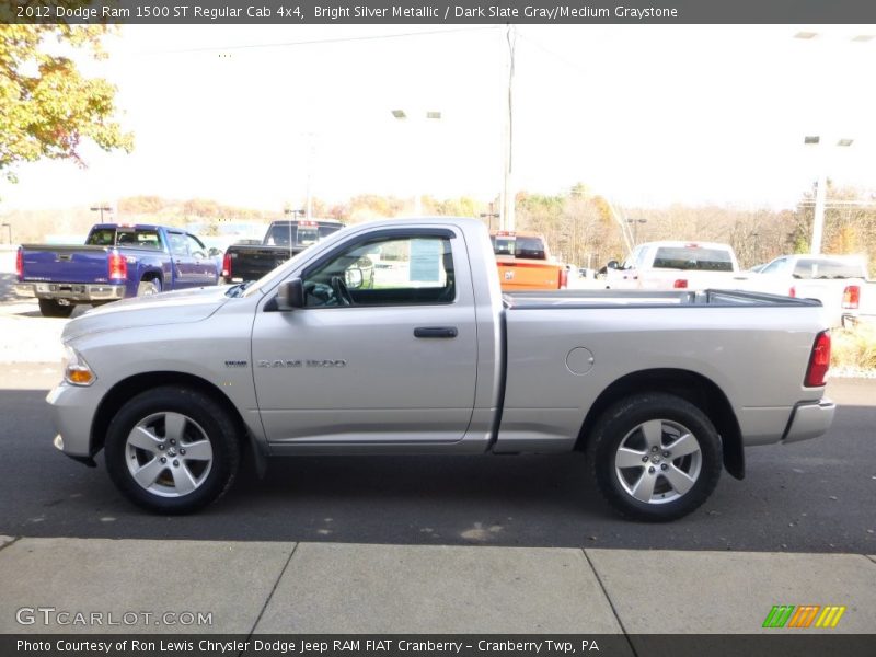 Bright Silver Metallic / Dark Slate Gray/Medium Graystone 2012 Dodge Ram 1500 ST Regular Cab 4x4