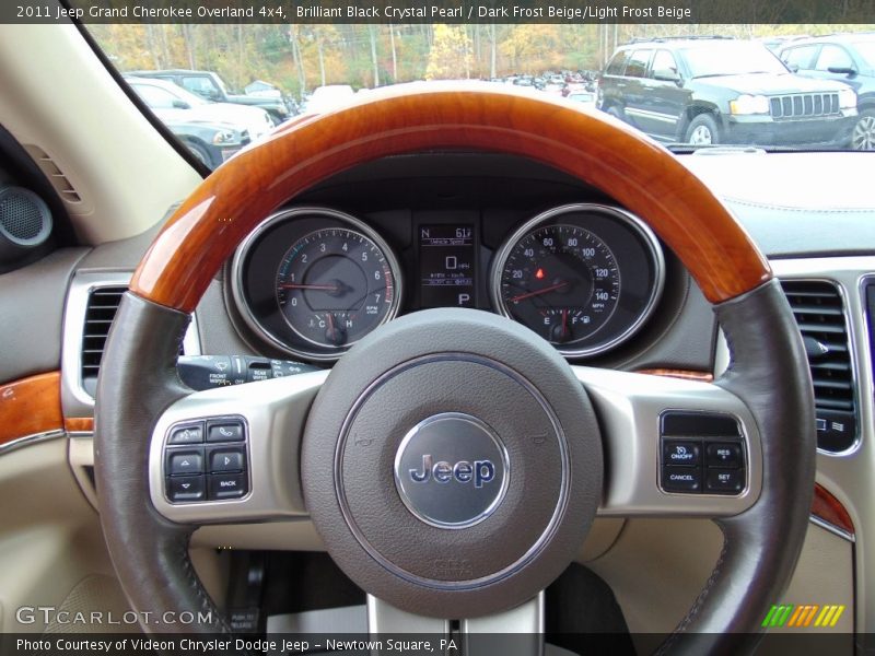 Brilliant Black Crystal Pearl / Dark Frost Beige/Light Frost Beige 2011 Jeep Grand Cherokee Overland 4x4