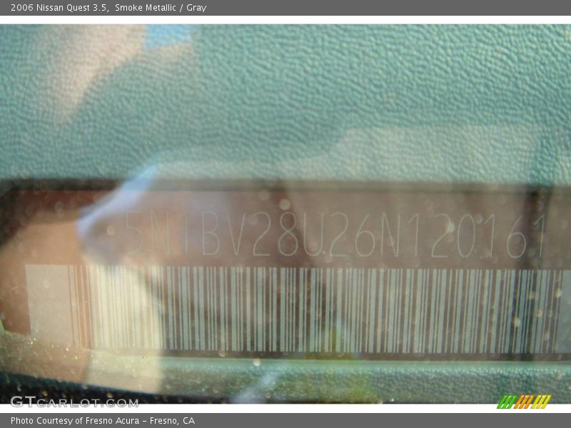 Smoke Metallic / Gray 2006 Nissan Quest 3.5