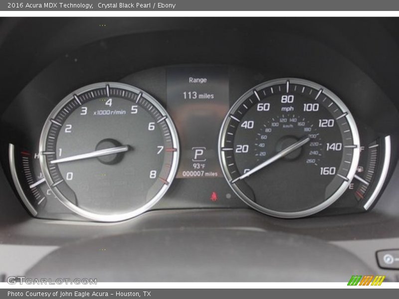 Crystal Black Pearl / Ebony 2016 Acura MDX Technology