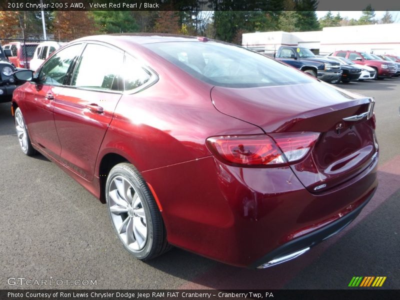 Velvet Red Pearl / Black 2016 Chrysler 200 S AWD