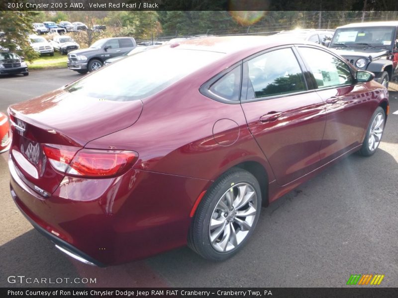 Velvet Red Pearl / Black 2016 Chrysler 200 S AWD