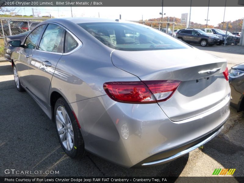 Billet Silver Metallic / Black 2016 Chrysler 200 Limited