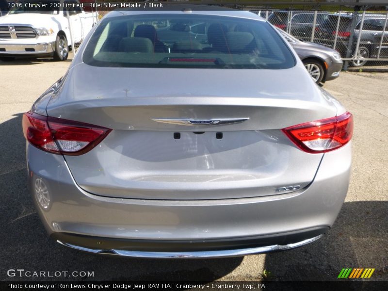 Billet Silver Metallic / Black 2016 Chrysler 200 Limited