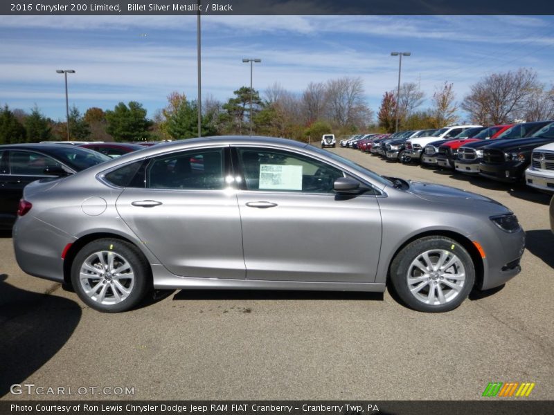 Billet Silver Metallic / Black 2016 Chrysler 200 Limited
