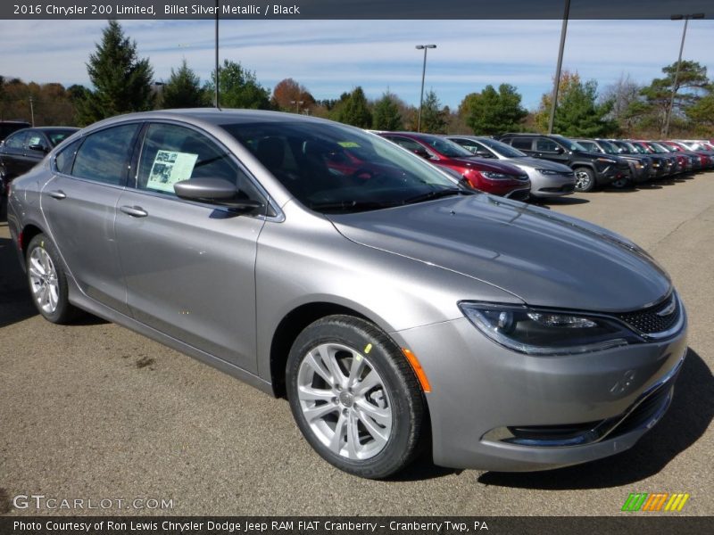 Billet Silver Metallic / Black 2016 Chrysler 200 Limited