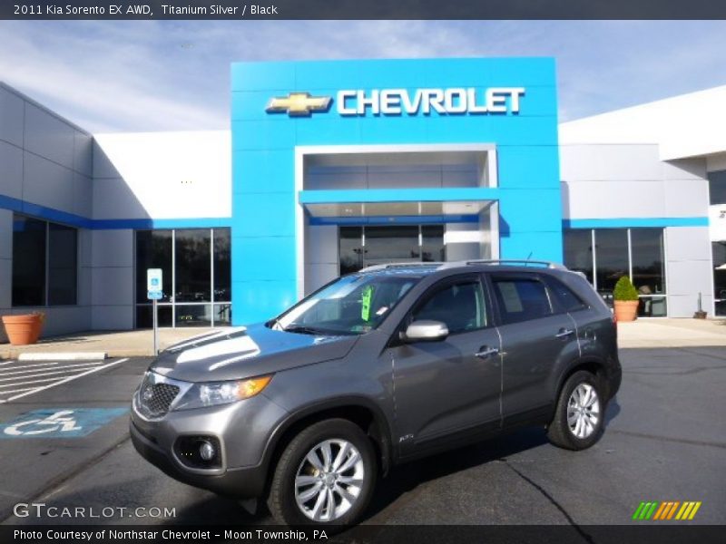 Titanium Silver / Black 2011 Kia Sorento EX AWD