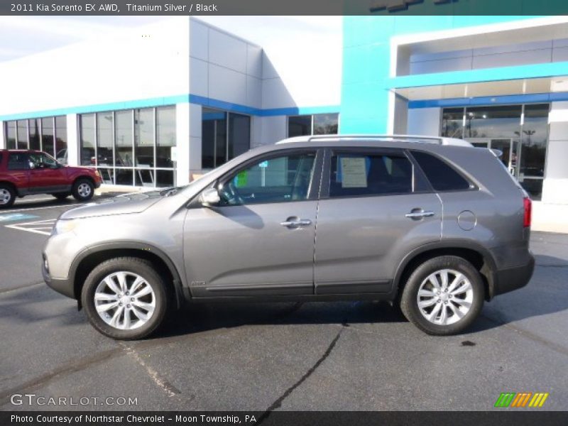 Titanium Silver / Black 2011 Kia Sorento EX AWD