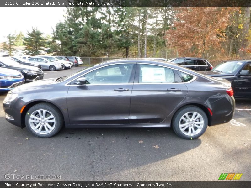 Granite Crystal Metallic / Black 2016 Chrysler 200 Limited
