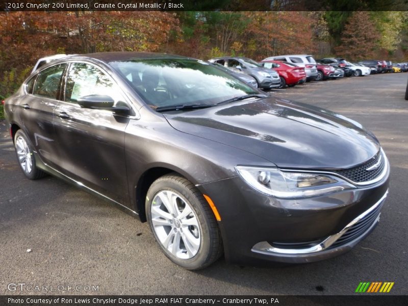 Granite Crystal Metallic / Black 2016 Chrysler 200 Limited