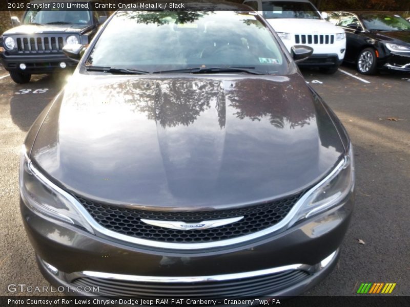Granite Crystal Metallic / Black 2016 Chrysler 200 Limited