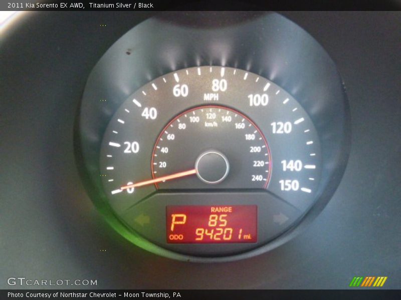 Titanium Silver / Black 2011 Kia Sorento EX AWD