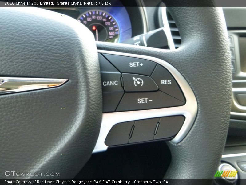 Granite Crystal Metallic / Black 2016 Chrysler 200 Limited