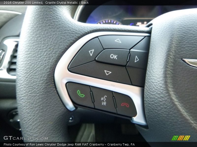 Granite Crystal Metallic / Black 2016 Chrysler 200 Limited
