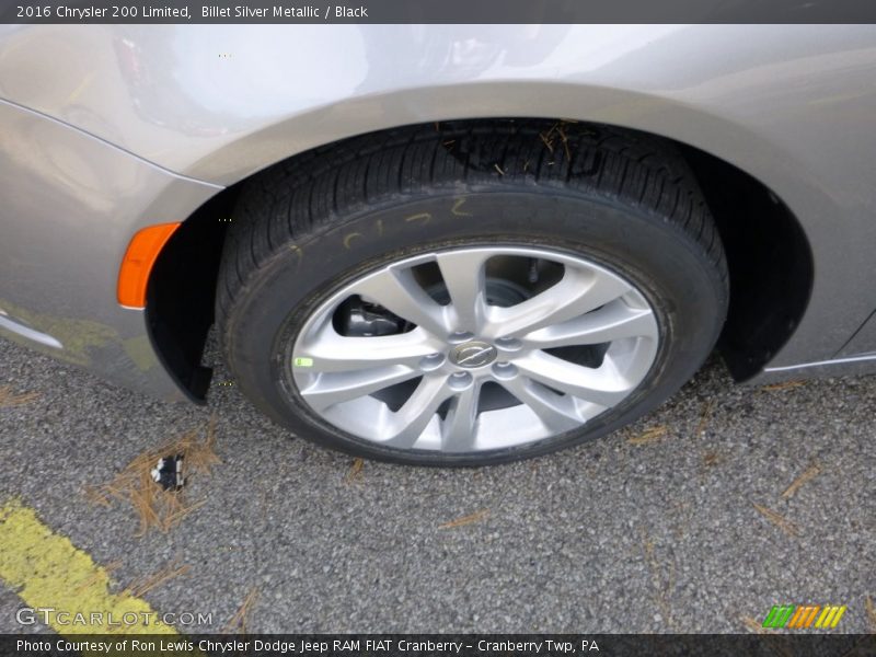 Billet Silver Metallic / Black 2016 Chrysler 200 Limited