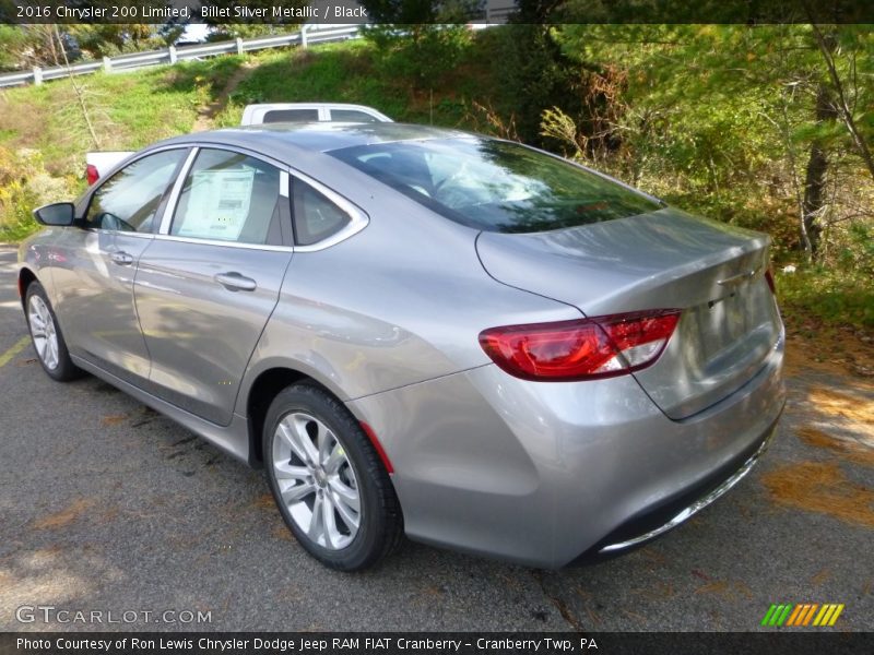 Billet Silver Metallic / Black 2016 Chrysler 200 Limited