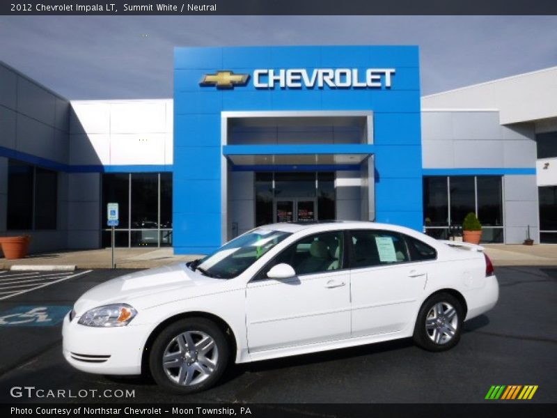 Summit White / Neutral 2012 Chevrolet Impala LT
