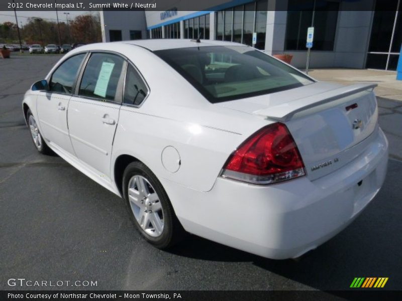Summit White / Neutral 2012 Chevrolet Impala LT