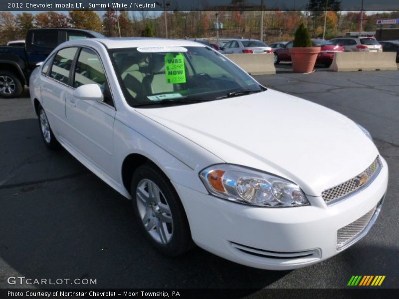 Summit White / Neutral 2012 Chevrolet Impala LT
