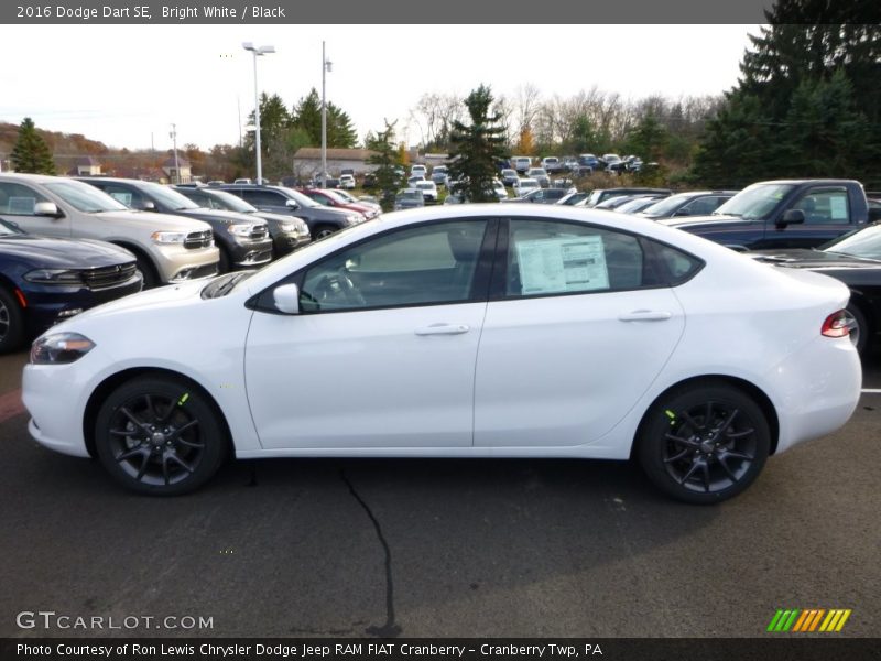Bright White / Black 2016 Dodge Dart SE