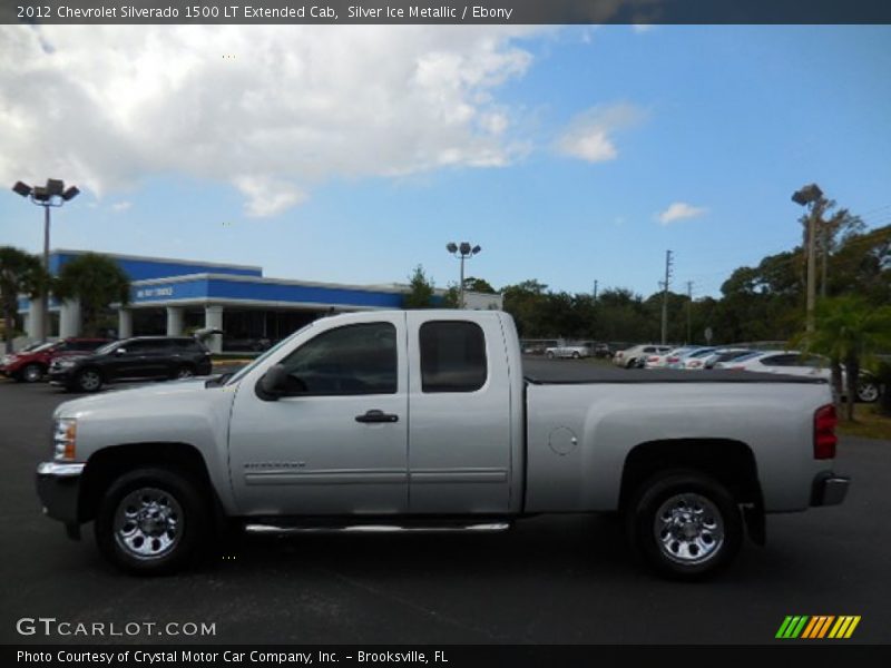 Silver Ice Metallic / Ebony 2012 Chevrolet Silverado 1500 LT Extended Cab