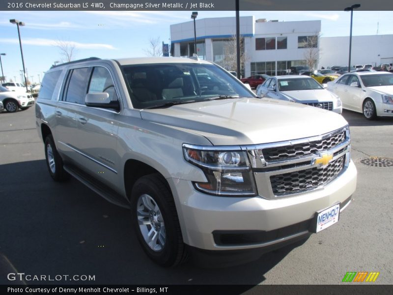 Champagne Silver Metallic / Jet Black 2016 Chevrolet Suburban LS 4WD