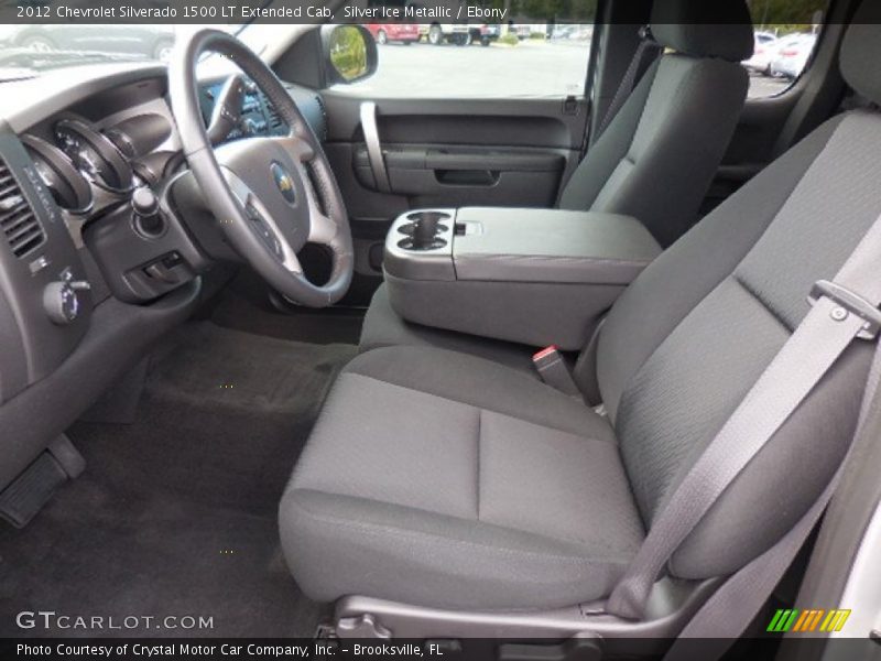 Silver Ice Metallic / Ebony 2012 Chevrolet Silverado 1500 LT Extended Cab