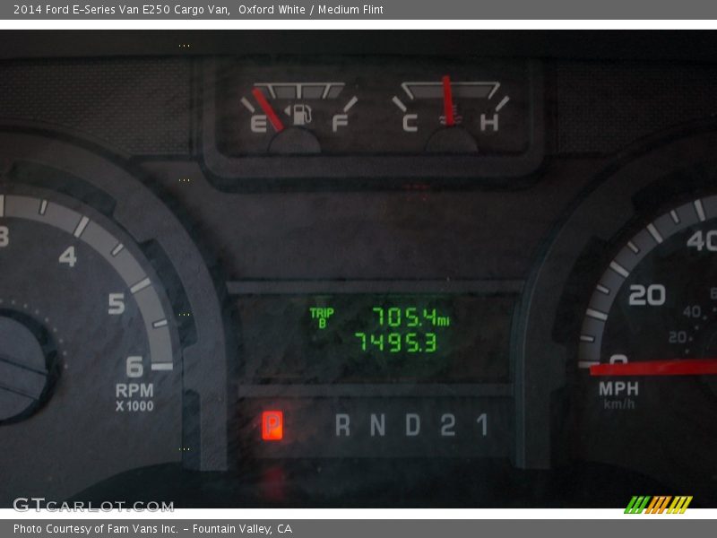 Oxford White / Medium Flint 2014 Ford E-Series Van E250 Cargo Van