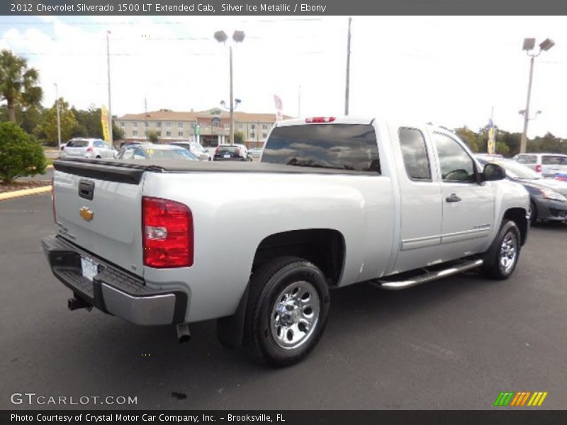 Silver Ice Metallic / Ebony 2012 Chevrolet Silverado 1500 LT Extended Cab