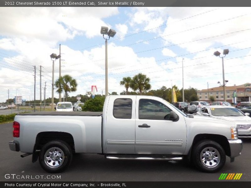 Silver Ice Metallic / Ebony 2012 Chevrolet Silverado 1500 LT Extended Cab
