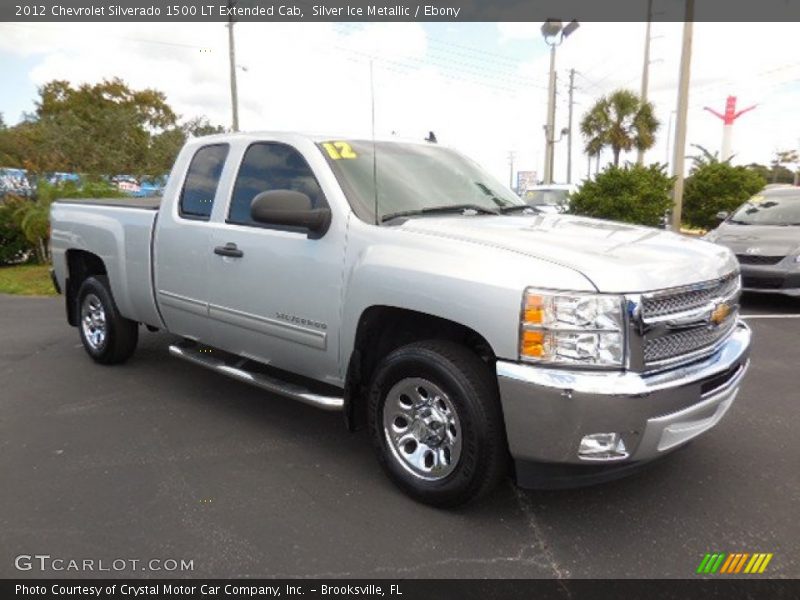 Silver Ice Metallic / Ebony 2012 Chevrolet Silverado 1500 LT Extended Cab