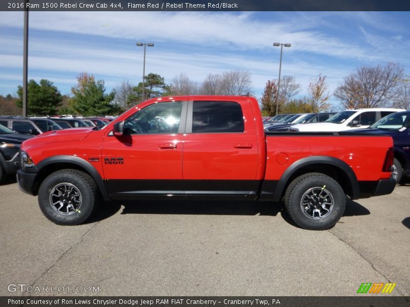 Flame Red / Rebel Theme Red/Black 2016 Ram 1500 Rebel Crew Cab 4x4