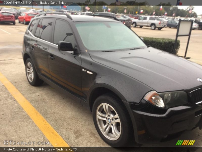 Jet Black / Sand Beige 2006 BMW X3 3.0i