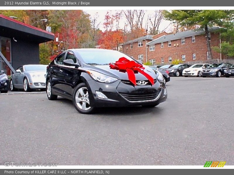 Midnight Black / Beige 2012 Hyundai Elantra GLS