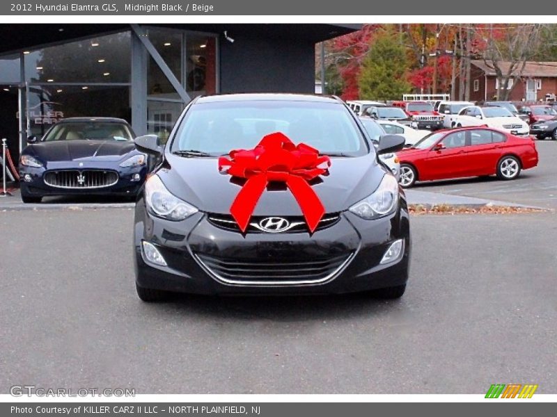 Midnight Black / Beige 2012 Hyundai Elantra GLS