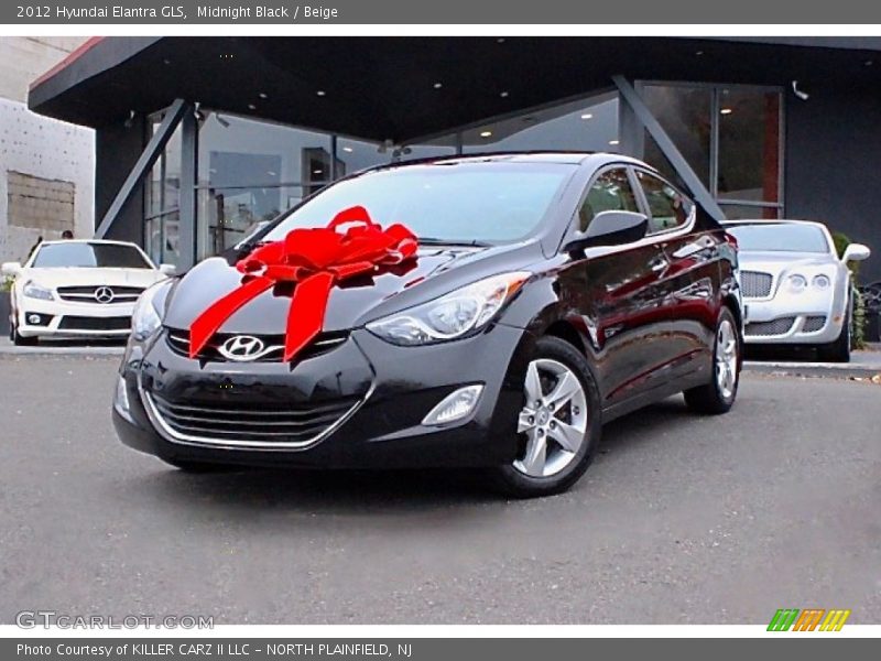Midnight Black / Beige 2012 Hyundai Elantra GLS