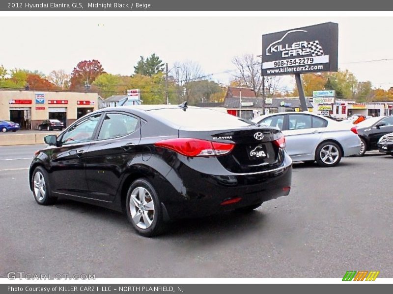 Midnight Black / Beige 2012 Hyundai Elantra GLS