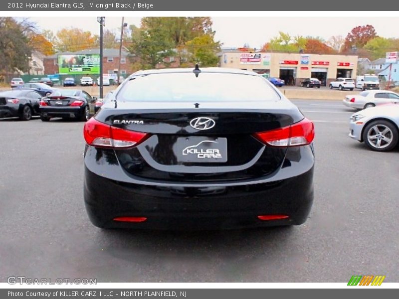 Midnight Black / Beige 2012 Hyundai Elantra GLS