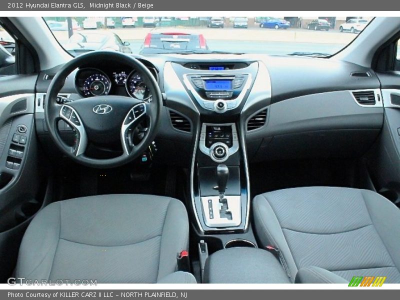 Midnight Black / Beige 2012 Hyundai Elantra GLS