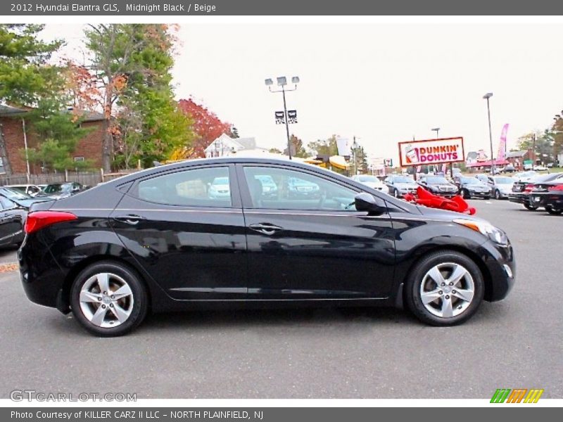 Midnight Black / Beige 2012 Hyundai Elantra GLS