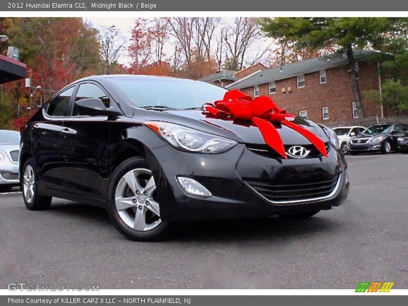 Midnight Black / Beige 2012 Hyundai Elantra GLS