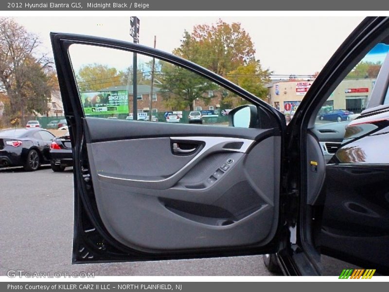 Midnight Black / Beige 2012 Hyundai Elantra GLS