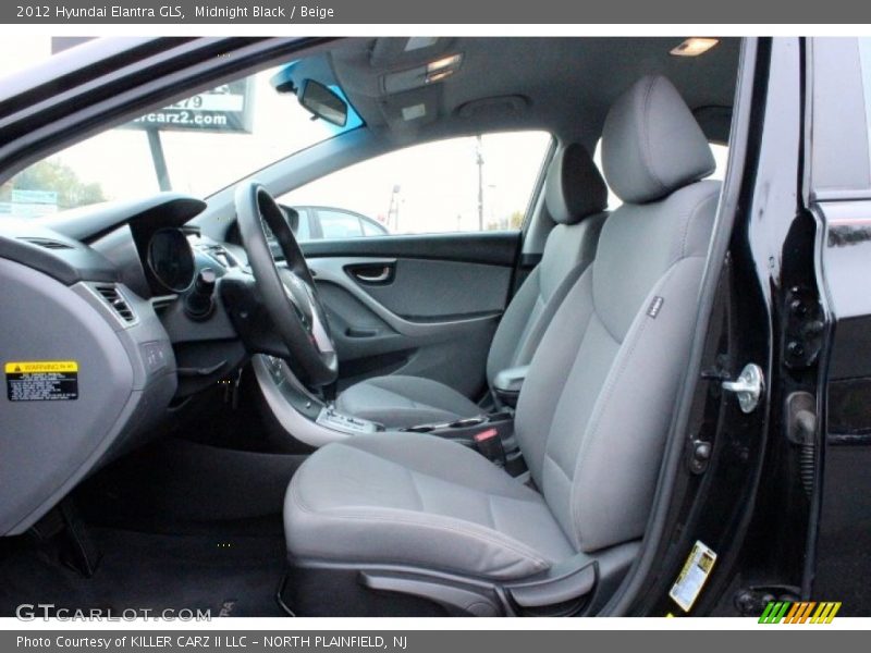 Midnight Black / Beige 2012 Hyundai Elantra GLS