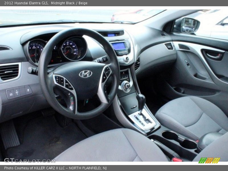 Midnight Black / Beige 2012 Hyundai Elantra GLS