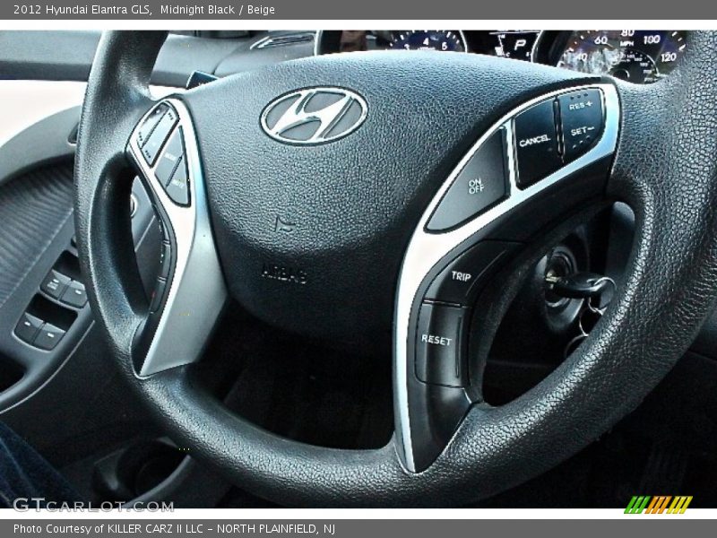 Midnight Black / Beige 2012 Hyundai Elantra GLS
