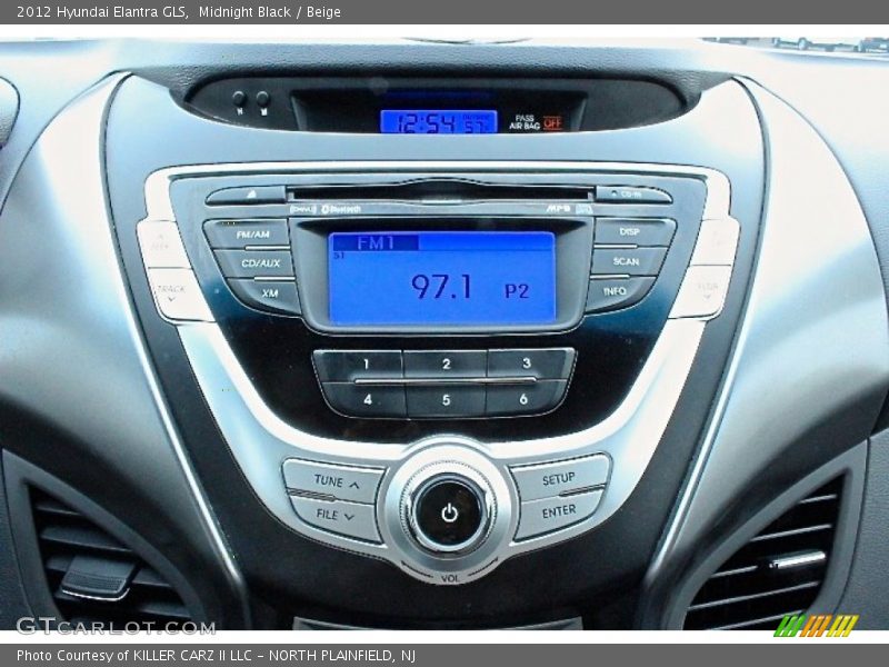 Midnight Black / Beige 2012 Hyundai Elantra GLS